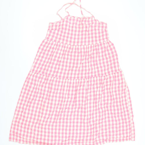 Collusion Pink Check Women's Sleeveless Summer Dress
