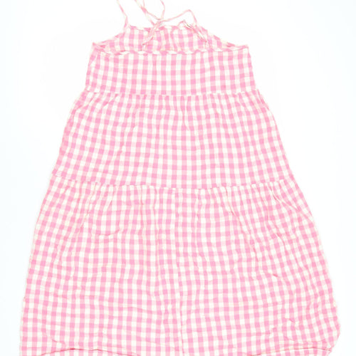 Collusion Pink Check Women's Sleeveless Summer Dress