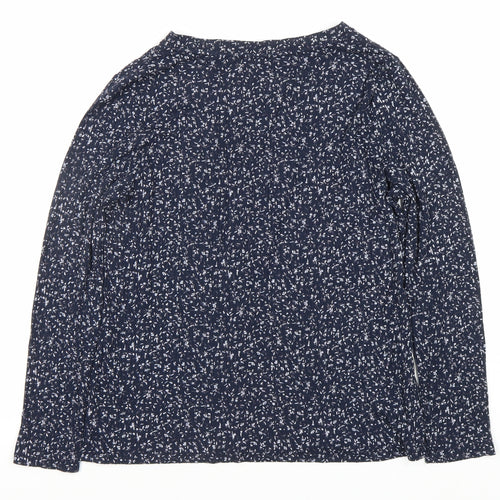 Marks and Spencer Women's Blue Floral Long Sleeve Blouse