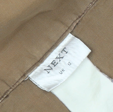 Next Women's Beige Midi A-Line Skirt Lace Detail