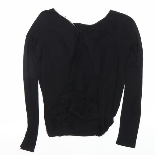 Reiss Women's Black XS Long Sleeve Top