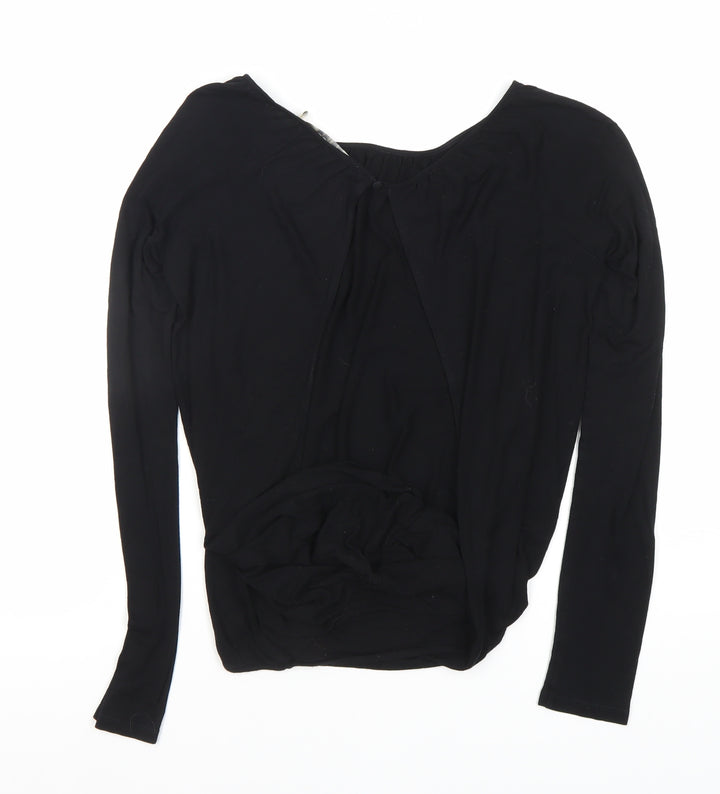 Reiss Women's Black XS Long Sleeve Top