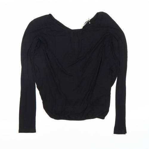 Reiss Women's Black XS Long Sleeve Top