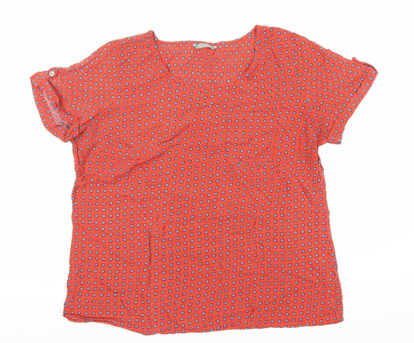 Marks and Spencer Red Women's Blouse UK Size 14