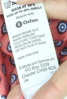 Marks and Spencer Red Women's Blouse UK Size 14