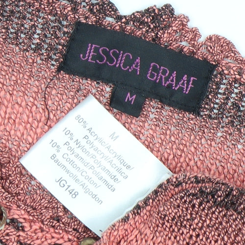 Jessica Graaf Women's Pink Striped Cardigan Medium
