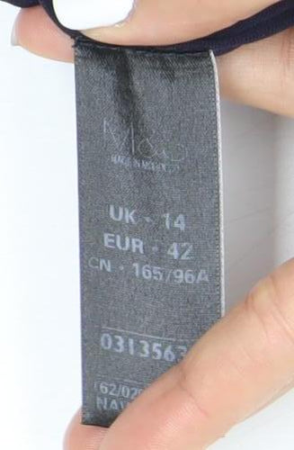 Marks and Spencer Women's Blue Sheath Dress Size 14