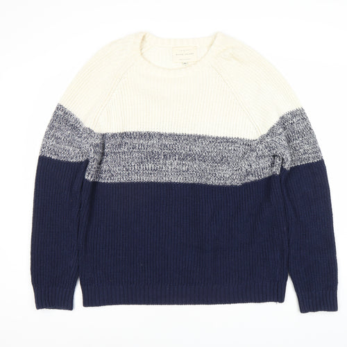 River Island Men's XL Blue Pullover Jumper