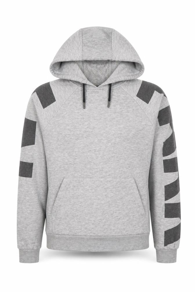 Front view of Ivy Park Women’s Grey Pullover Hoodie, size S