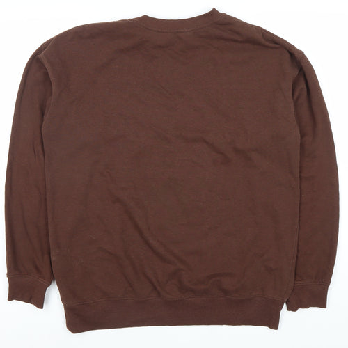 H&M Girls Mickey Brown Sweatshirt 14 Years Graphic Print
