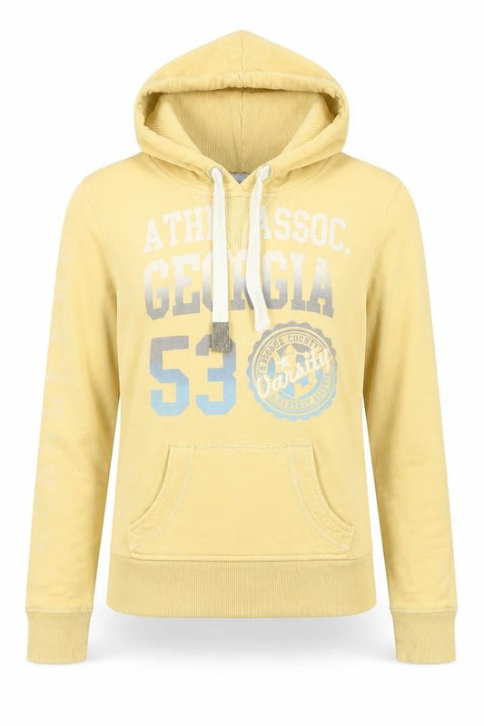 Front view of Next Women's Yellow Pullover Hoodie, size 12