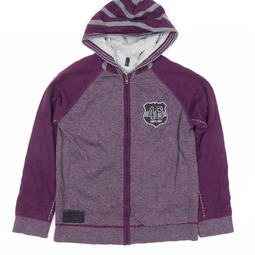 Benetton Boys Purple Full Zip Hoodie 11-12 Years