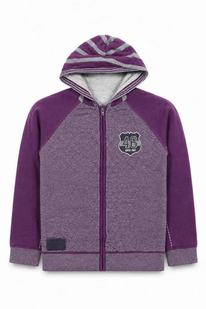 Benetton Boys Purple Full Zip Hoodie 11-12 Years