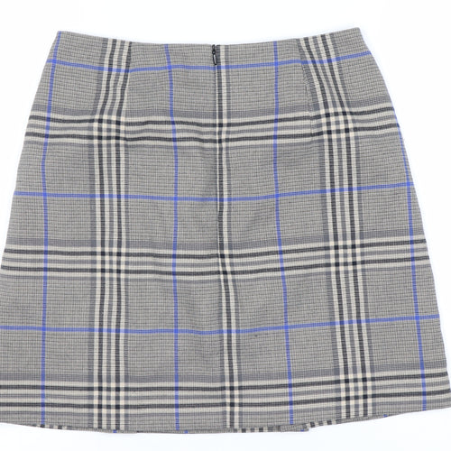 Marks and Spencer Women's Grey Plaid Skirt Size 10
