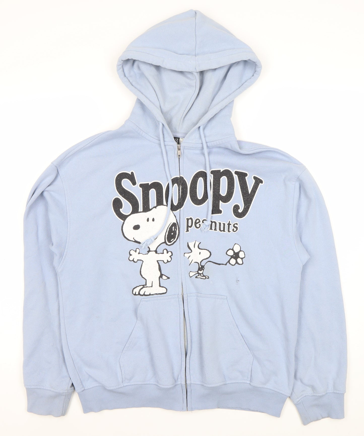 H&M Unisex Blue Snoopy Hoodie XS Full Zip Casual