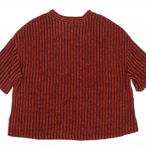 Marks and Spencer Women's Brown Striped Top Size 20