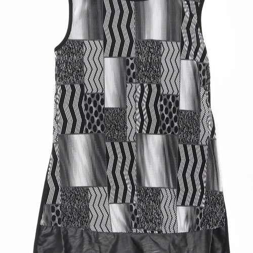New Collection Italy Women's Black Geometric Casual Dress