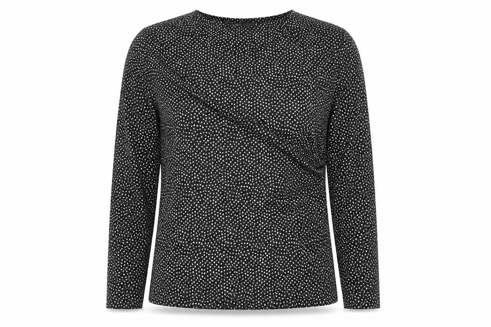 Front view of Marks & Spencer Black Polka Dot Top -, size 14