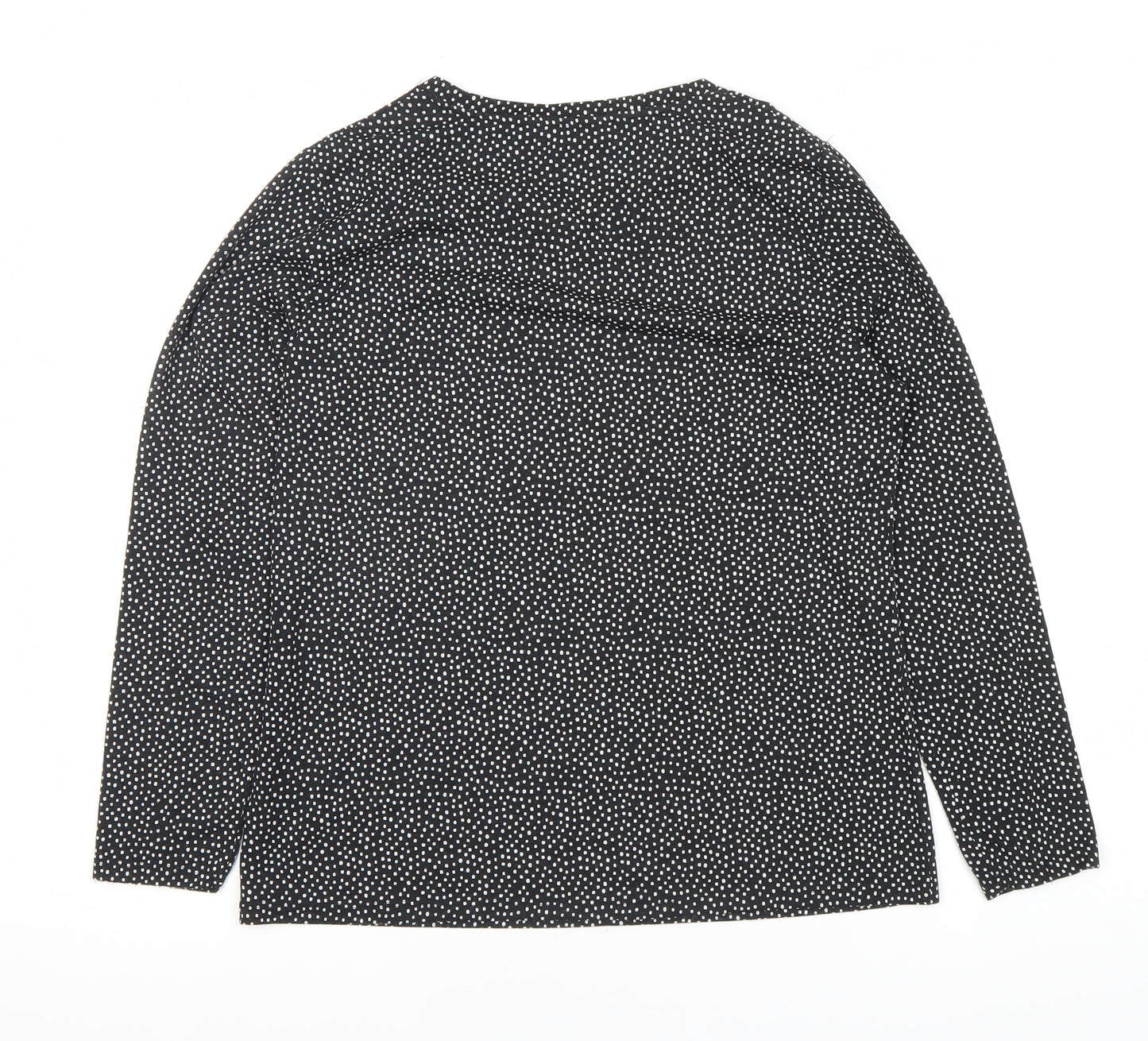Marks and Spencer Black Polka Dot Top - Size 14