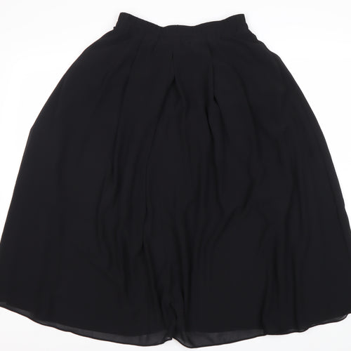 Hush Women's Black Midi Skirt with Elastic Waist
