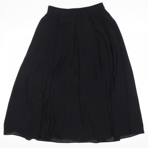 Hush Women's Black Midi Skirt with Elastic Waist