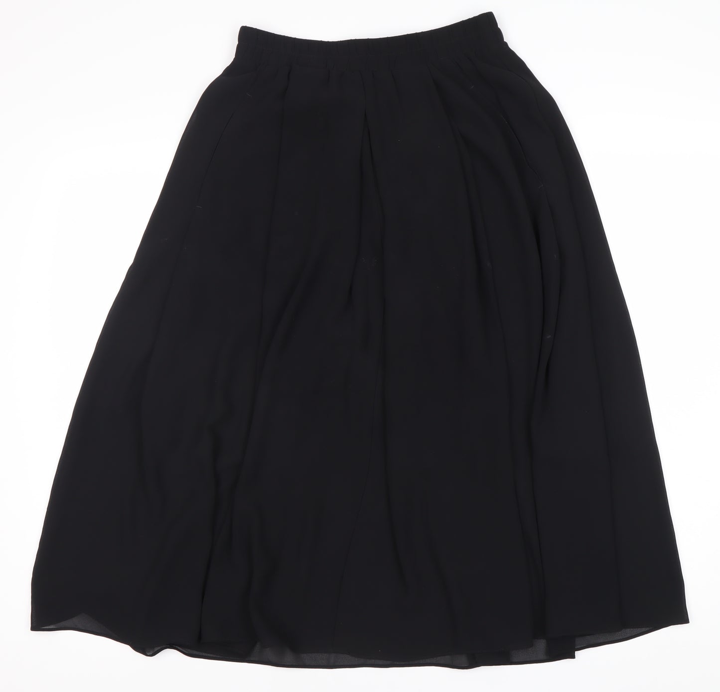Hush Women's Black Midi Skirt with Elastic Waist