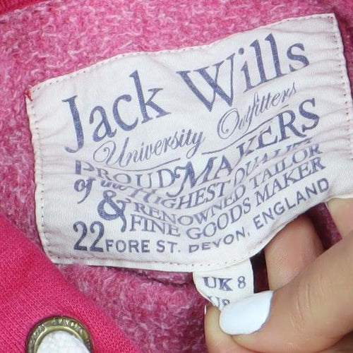 Jack Wills Pink Women's Hoodie Size 8