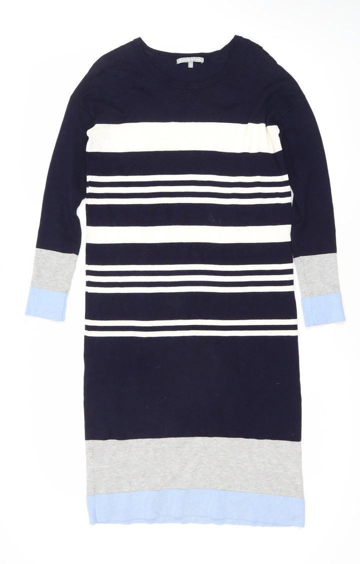 Oliver Bonas Women's Striped Knit Dress, Size 8, Multicoloured
