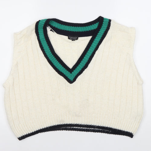 Topshop Women’s Multicoloured V-Neck Vest 10