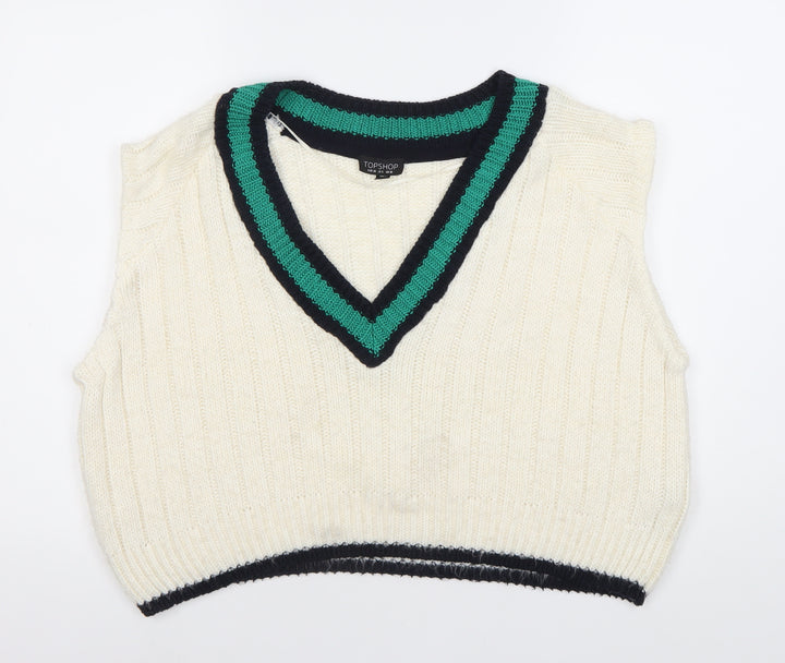 Topshop Women’s Multicoloured V-Neck Vest 10