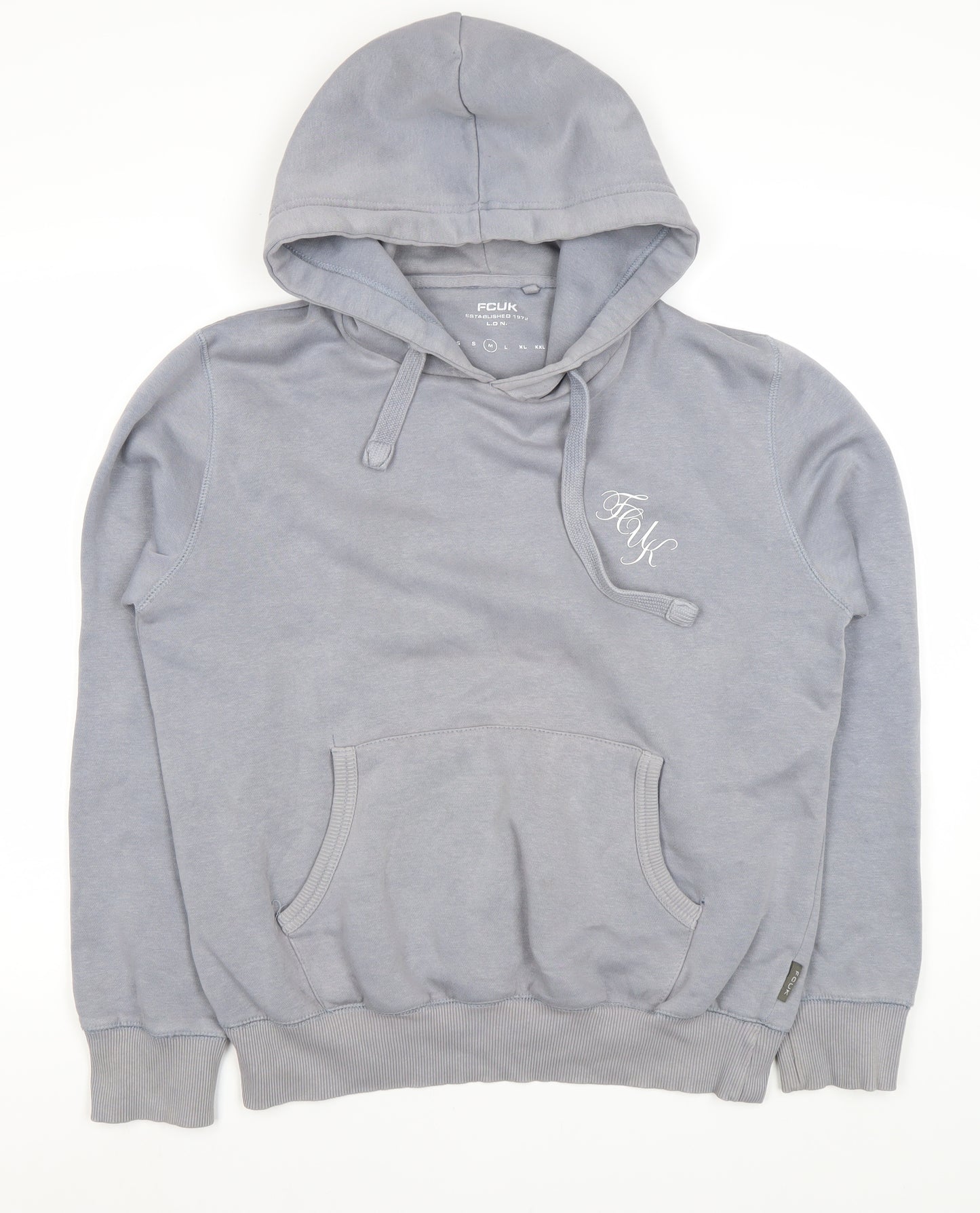 French Connection Men's Grey Hoodie Size M Pullover