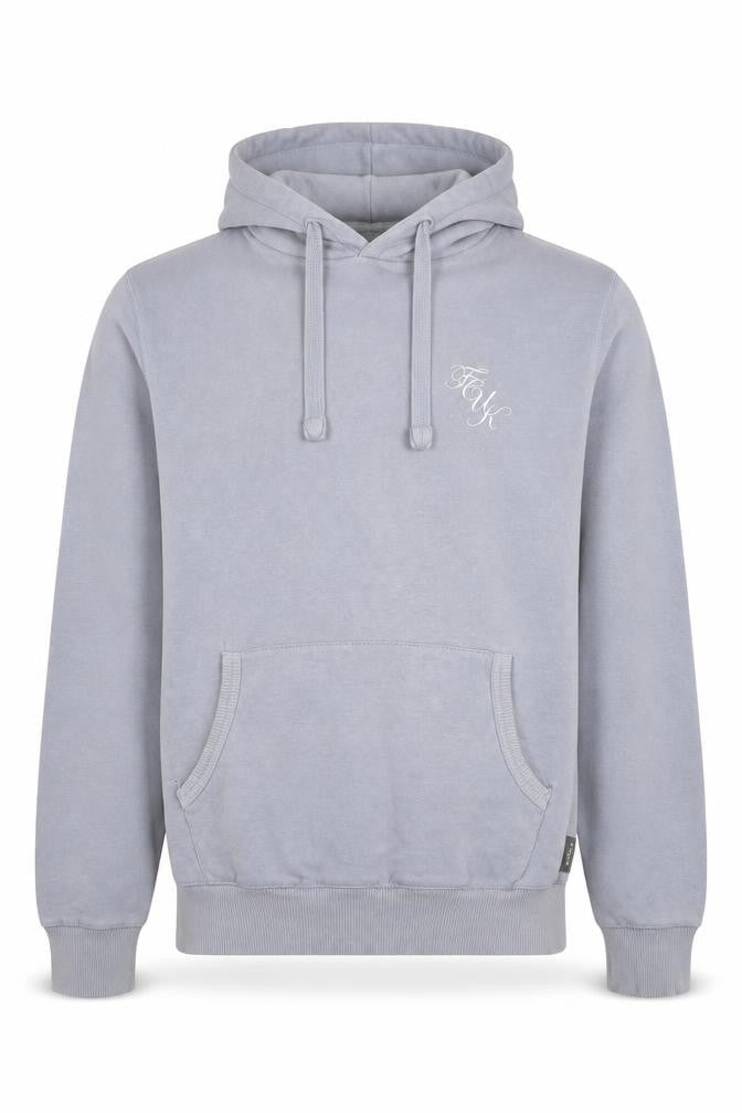 Front view of French Connection Men's Grey Hoodie, size M, Pullover