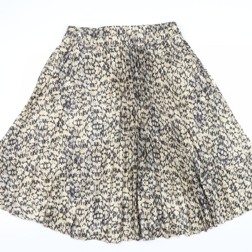 H&M Women's Multicoloured L A-Line Animal Print Skirt