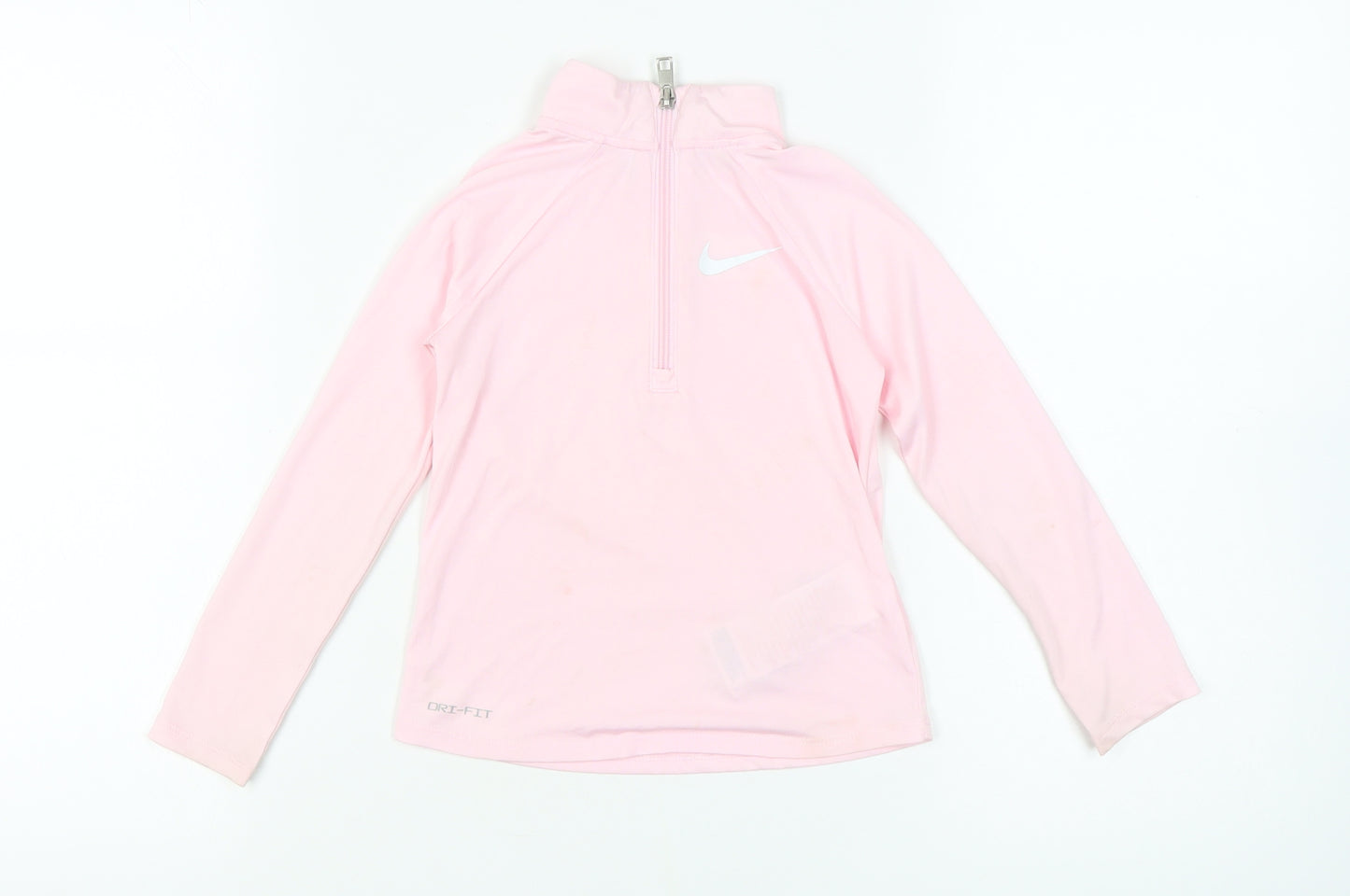 Nike Girls Pink 5-6Y Pullover Sweatshirt, Lightweight, Zip, Activewear