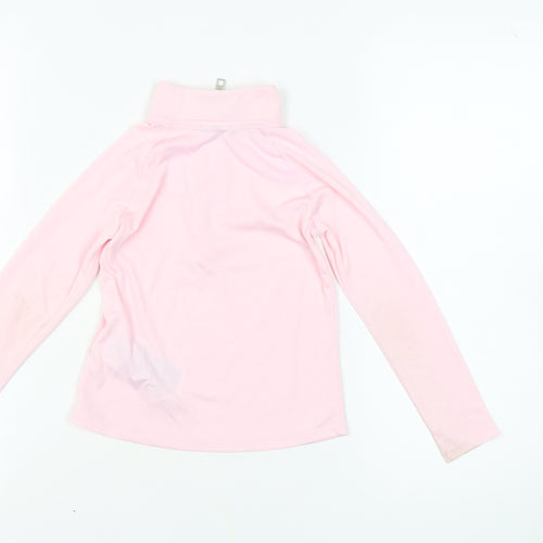 Nike Girls Pink 5-6Y Pullover Sweatshirt, Lightweight, Zip, Activewear