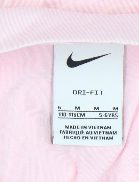 Nike Girls Pink 5-6Y Pullover Sweatshirt, Lightweight, Zip, Activewear