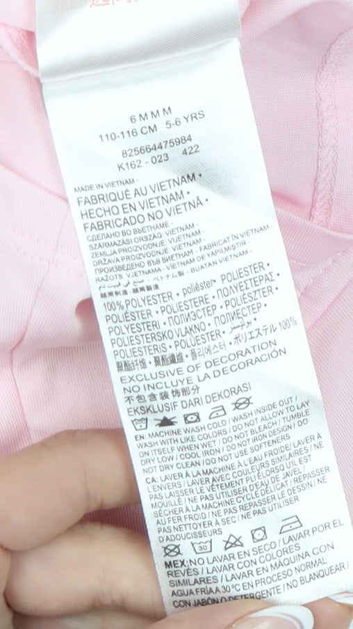 Nike Girls Pink 5-6Y Pullover Sweatshirt, Lightweight, Zip, Activewear