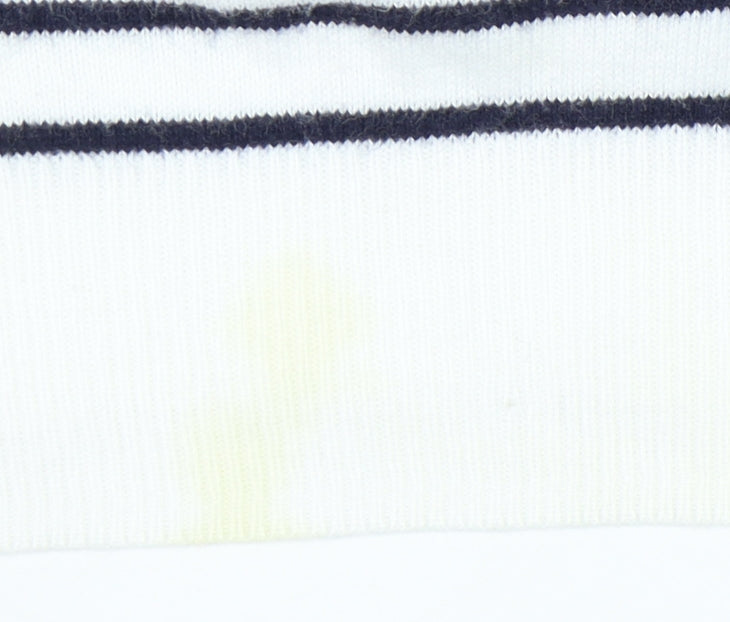 Oasis Women's White XS Striped Beaded Pullover Jumper