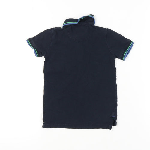 Next Boys Blue Polo Shirt 4 Years Short Sleeve Cotton