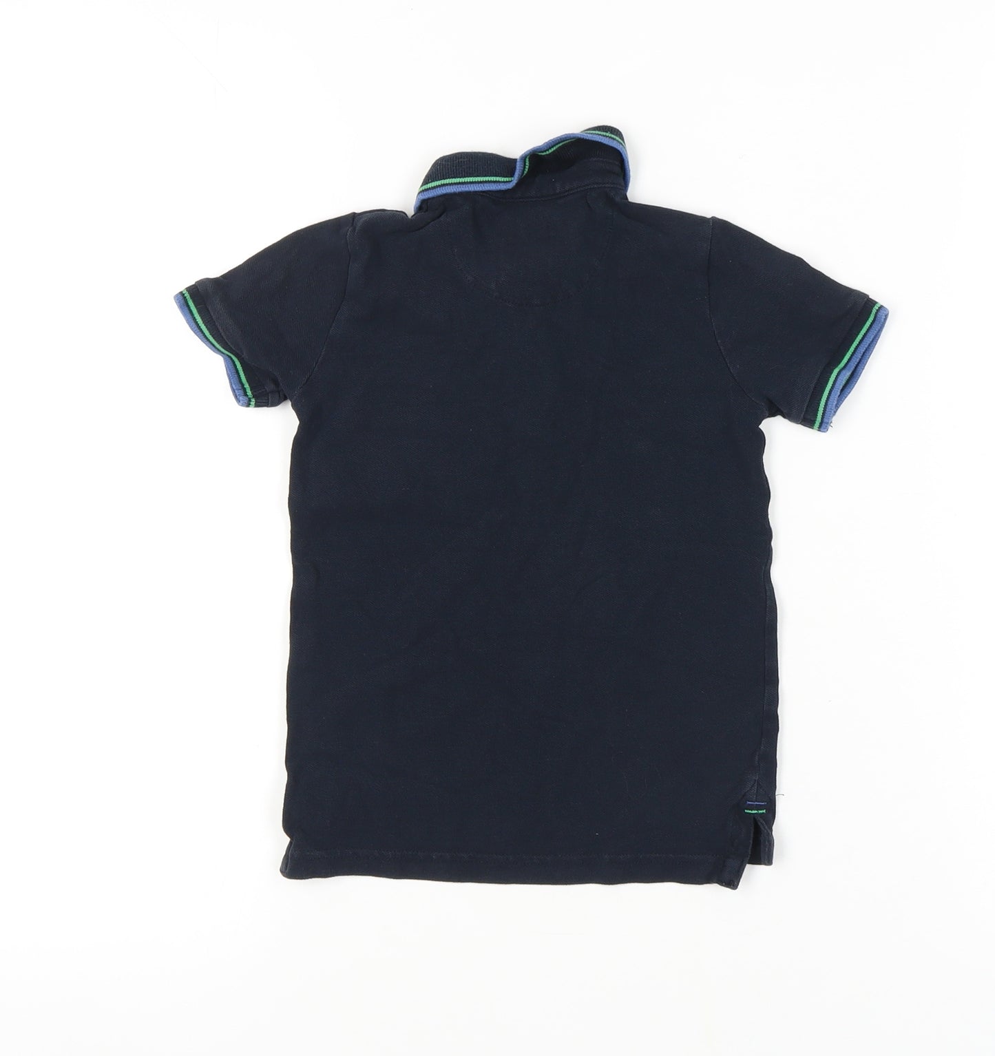 Next Boys Blue Polo Shirt 4 Years Short Sleeve Cotton