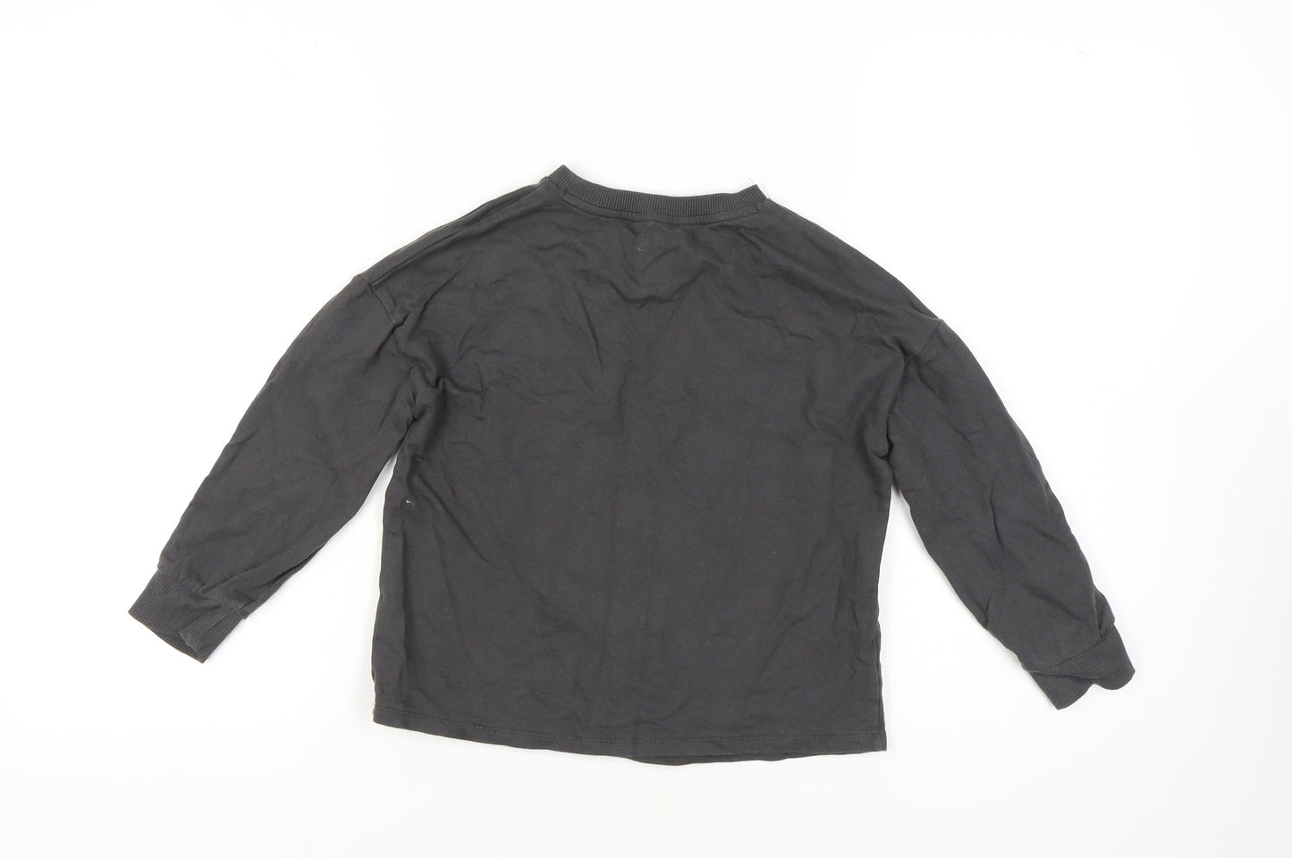 Next Girls Black Sequin Star Sweatshirt 7 Years