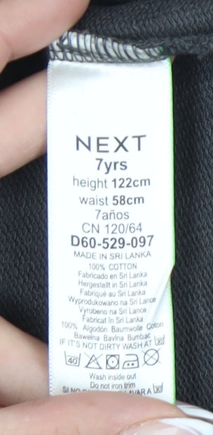 Next Girls Black Sequin Star Sweatshirt 7 Years