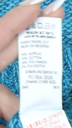 Marks and Spencer Women's Blue Pullover Jumper Size 14