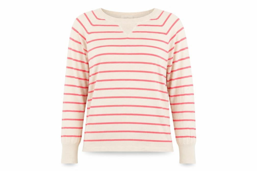 Front view of Linea Women's Beige Striped jumper M