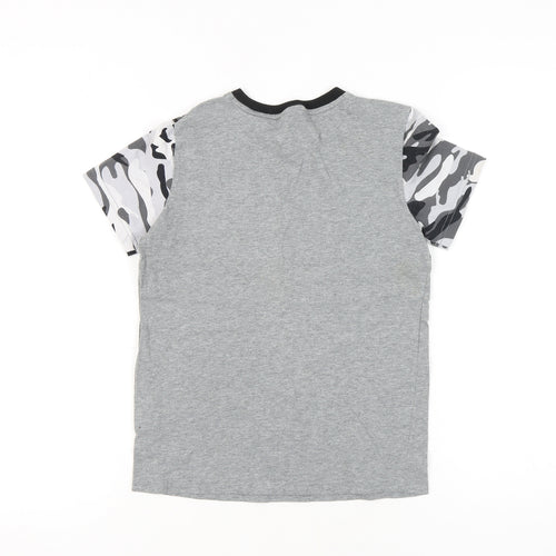 Puma Boys Grey T-Shirt 11-12 Years, Camouflage, Casual Sportswear