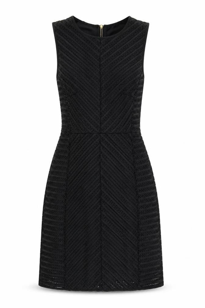 Front view of H&M Women's Black Sleeveless Dress, size 6