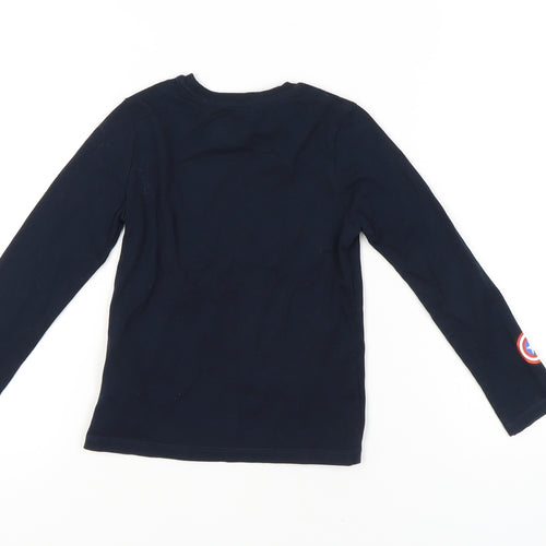 Marks and Spencer Boys Blue Captain America T-Shirt, 5-6 Years