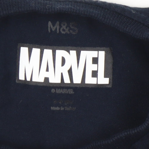 Marks and Spencer Boys Blue Captain America T-Shirt, 5-6 Years