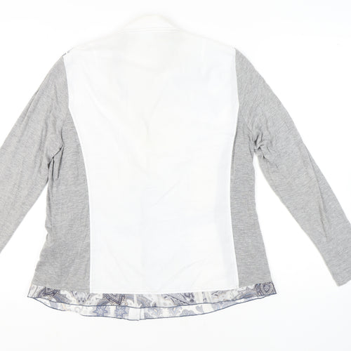 Stenau Women's Grey Button-Up Paisley Shirt Size 12