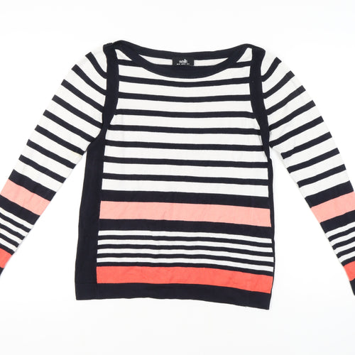 Wallis Women's Multicoloured Striped Pullover - Size 10